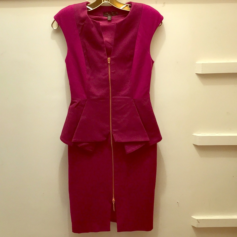 NWOT Ted Baker Peplum Waisted Dress- size 2/ 4